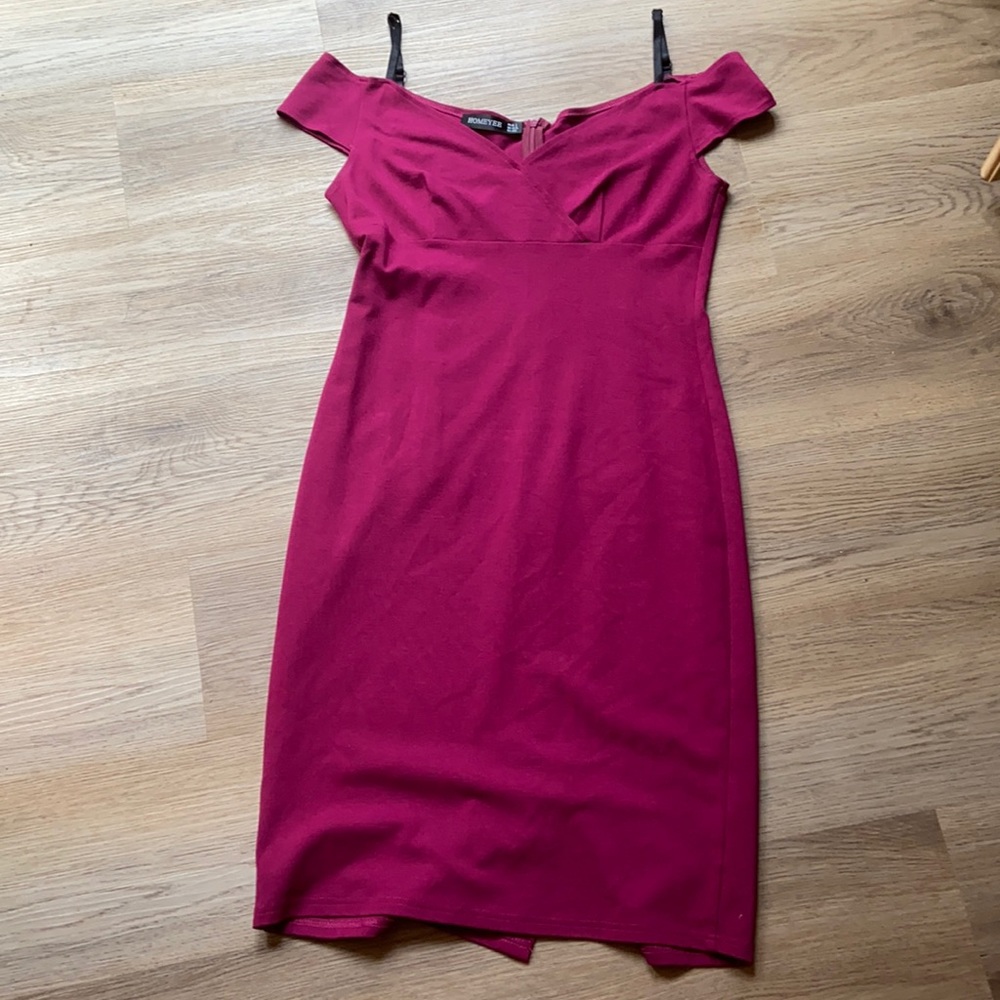 Stretchy Bodycon Off Shoulder Dress
